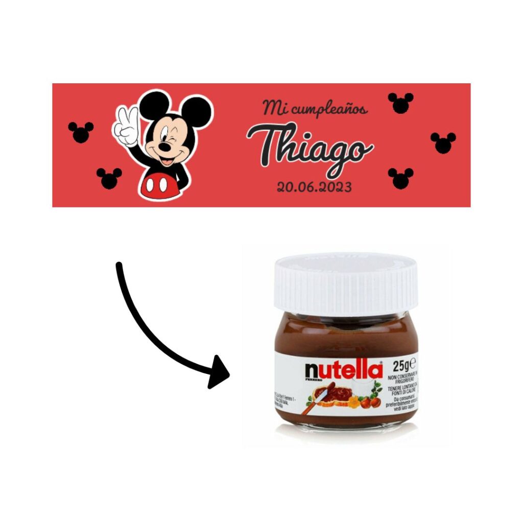 Nutellas mini personalizadas